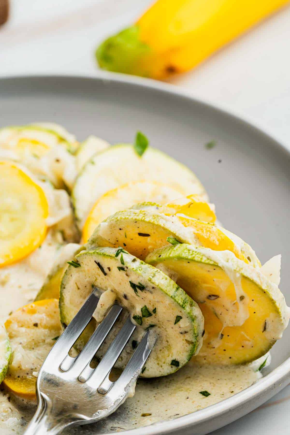 yellow and green zucchini casserole.